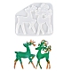 Stampi in silicone con ciondolo renna di Natale fai da te DIY-P075-C03-1