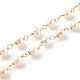 Handmade cultured Freshwater Pearl Beaded Chains AJEW-JB00949-01-1