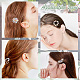 CRASPIRE 8Pcs 4 Style Flower Plastic & Alloy Rhinestone Hair Pin PHAR-CP0001-07-6