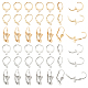 Nbeads 90Pcs 6 Style 304 Stainless Steel Leverback Earring Findings STAS-NB0001-60-1