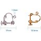 Brass Screw Clip Earring Converter KK-PH0021-02M-2