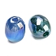 Perles européennes en acrylique plaqué irisé arc-en-ciel OACR-P023-12-2