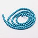 Kunsttürkisfarbenen Perlen Stränge G-N0210-02-3mm-2