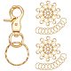 Iron Swivel Clasps with Key Rings HJEW-PH0001-01G-1