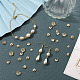 Beebeecraft 120 pièces 6 capuchons de perle en laiton et alliage de style FIND-BBC0001-50-4