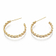 Brass Half Hoop Earrings KK-S348-453-NF-2