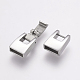 304 Stainless Steel Fold Over Clasps STAS-F122-47P-3