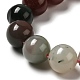 Chapelets de perles rondes en agate naturelle G-E583-02B-3