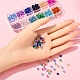 480Pcs 12 Colors Spray Painted & Baking Painted Crackle Glass Beads Strands CCG-YW0001-09-6