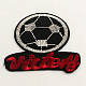 スポーツのテーマ  パッチの刺繍布の鉄を電子化サッカーのテーマの衣装のアクセサリー  アップリケ  ミックスカラー  55~80x50~75x0.8mm  9個/カード AJEW-Q092-M-2