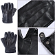 Halbfingerhandschuhe aus PU-Leder&nbsp;AJEW-CL0003-32-6