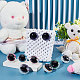 PandaHall Elite 24 Sets 6 Colors Plastic Doll Eyes DOLL-PH0001-27-5
