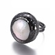 (venta de fábrica de fiestas de joyería) anillos de perlas ajustables RJEW-K229-E01-2