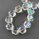 Chapelets de perles en verre électroplaqué EGLA-R069-16x14mm-07-2