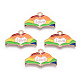 Regenbogenfarbene Pride-Emaille-Anhänger aus Legierung ENAM-K067-17-1