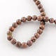Round Natural Rhodonite Beads Strands G-R325-6mm-01-2