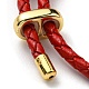Leather Braided Cord Bracelets BJEW-G675-06G-15-3