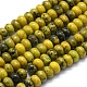 Natural Yellow Turquoise(Jasper) Beads Strands G-E507-14A-8mm-1