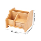 Caja organizadora de almacenamiento de cajones cosméticos de madera de haya OBOX-WH0004-13-2