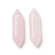 Colgantes puntiagudos terminales de cuarzo rosa natural G-C007-02B-12-2