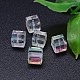Faceted Cube Imitation Austrian Crystal Beads Strands G-M184-8x8mm-02A-B-2