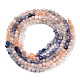 Naturelles et synthétiques mélangées perles de pierres précieuses brins G-D080-A01-03-15-2