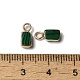 Синтетические малахитовые прямоугольные подвески G-Q169-07G-03-01-3
