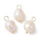 3 pendentif en perles d'eau douce naturelles de 3 couleurs. PALLOY-JF02153-2