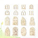 Ornamenti in legno per figurine di porte fatate WG60624-01-2