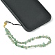 Chip di avventurina verde naturale e cinturini mobili con perline rotonde in plastica ccb HJEW-FZ00004-4