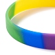 Pulsera del orgullo del arco iris BJEW-F423-01A-2