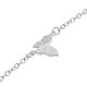 Shegrace semplice braccialetto a maglie a farfalla in argento sterling con 925 JB36A-4