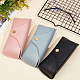 GORGECRAFT 3 Colors Portable Leather Glasses Case Hard Sunglasses Pouch with Button Closure 17x6.8x4.6cm Imitation Leather Travel Slip In Solid Color Eyeglasses Case Holder for Women Men AJEW-GF0006-61-5