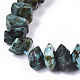 Brins de perles turquoises africaines naturelles (jaspe) G-R462-16-3