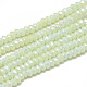 Electroplate opaco colore solido perle di vetro fili X-EGLA-Q112-B11-1