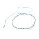 Bracelets de perles tressées en fil de nylon ajustable BJEW-JB04377-04-1