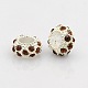 Silver Color Plated Alloy Grade A Rhinestone European Beads CPDL-J022-11x6mm-15S-1
