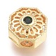 Perles de zircone cubique micro pave en Laiton KK-P187-24-G-2