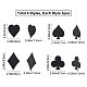 GORGECRAFT 24Pcs 8 Style Spades Poker Iron on Patches Heart Spade Club Embroidered Applique Decoration Sew On Patch Custom for clothing Jacket Bag Caps Arts Craft Sew Making DIY-GF0003-96-2