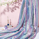 Glitzernder Fischschuppenstoff aus Polyester mit Meerjungfrauen-Print und Hologramm DIY-WH0304-480A-5