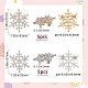 Gorgecraft 10Pcs 2 Colors Crystal Rhinestone Christmas Snowflake Brooch Pin JEWB-GF0001-29-2