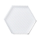 ハニカムテーマ六角カップマットシリコンモールド  レジン型  DIYUV樹脂とエポキシ樹脂のクラフトメイキング用  ホワイト  12.4x11x0.9cm DIY-I088-07-3