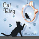 Shegrace925スターリングシルバーフィンガーリング  カフスリング  オープンリング  猫の耳  サイズ7  ローズゴールド  17mm JR54C-4