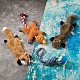 メガペット ペット用品  犬のシミュレーションの動物の皮のおもちゃおよび耐久の綿ロープの子犬犬の噛み物の結び目の球  ミックスカラー  42x13.5cm AJEW-MP0001-30-6