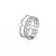 304 anillo de puño abierto de estrella de acero inoxidable para mujer RJEW-S405-151P-3