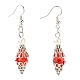 Glass Beads Dangle Earrings EJEW-JE02175-2