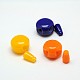 Imitation Amber Resin 3-Hole Guru Beads for Buddhist Jewelry Making RESI-A010A-A-1