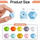 100Pcs Silicone Beads Mixed Color Hexagonal Silicone Beads Bulk Spacer Beads Silicone Bead Kit for Bracelet Necklace Keychain Jewelry Making JX307A-2
