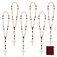 Arricraft 6pcs décorations suspendues en croix en bois HJEW-AR0001-13-1