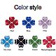 PandaHall Elite 70pcs 7 Mixed Color Faceted Heart Transparent Glass Charms Heart Beads for Pendant Bracelet Earring DIY Crafts Jewelry Dangle Making Findings Supplies GLAA-PH0007-30-4